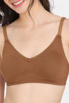 Zivame Double Layered Non Wired 3/4Th Coverage T-Shirt Bra - Argan Oil — thumbnail 4